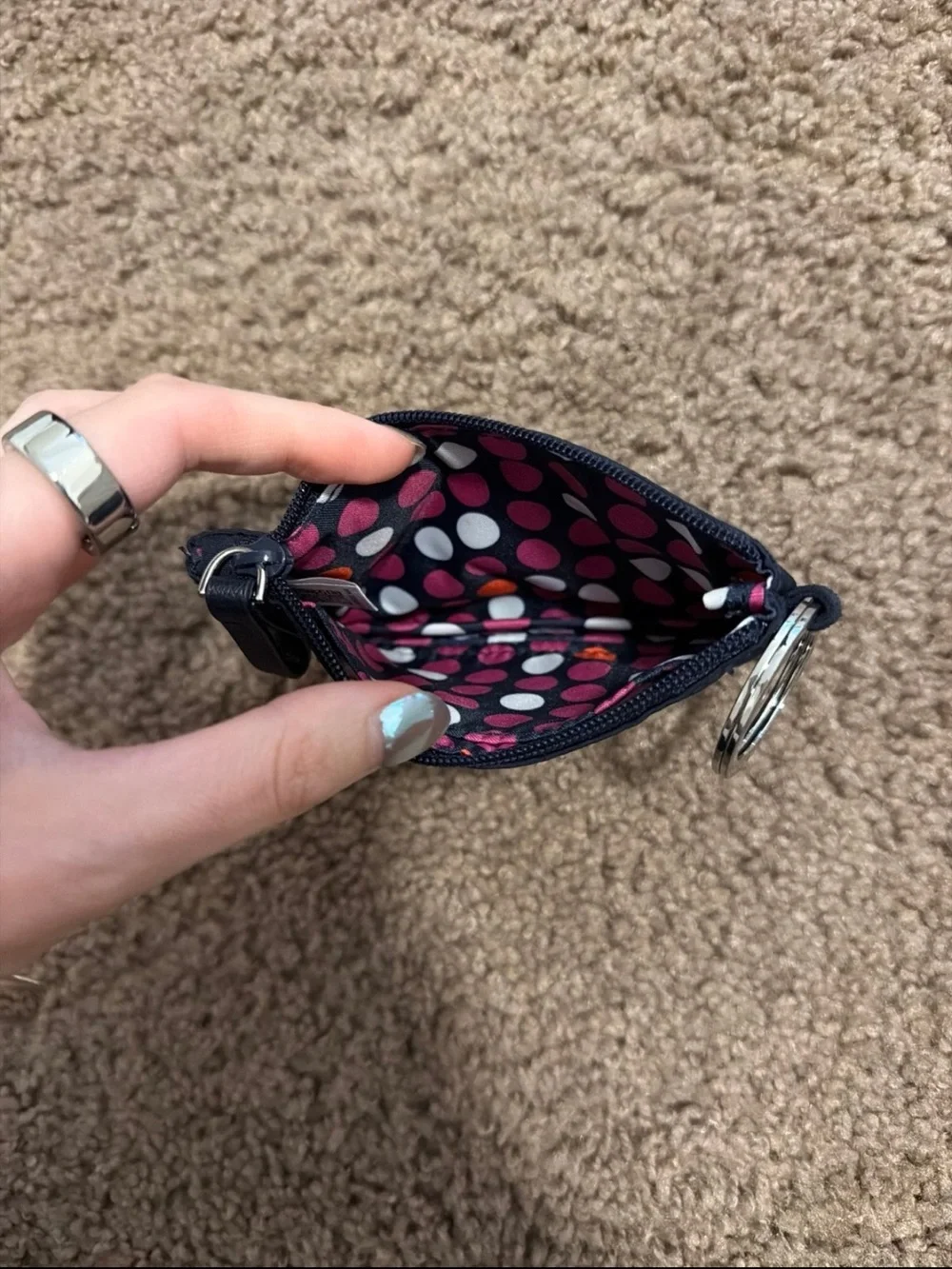 Very Bradley Iconic RFID Wallet Blue Butterflies Keyring